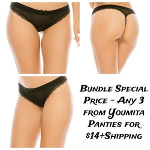 Youmita Lace & Mesh G-String Thong